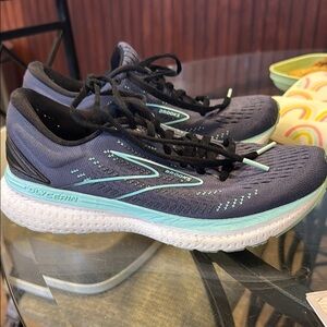 Brooks Women's Glycerin Running Shoes - Navy and Teal